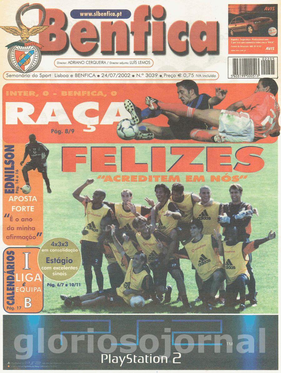 jornal o benfica 3039 2002-07-24